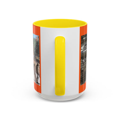 2-sided, Scabby Road Orange Accent Mug by CreepyCrafts.boo