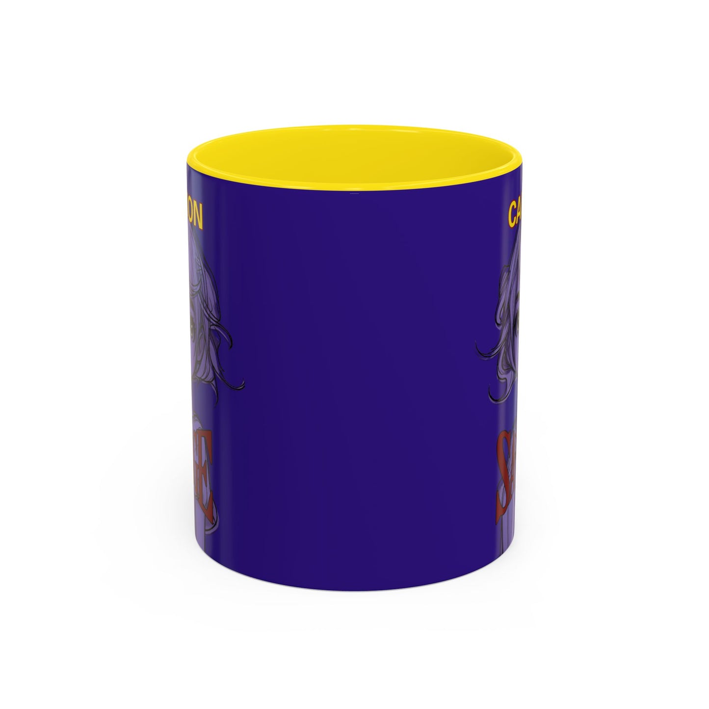 Caution, Savage Dark Purple Accent Mug by cypherpunkgear.com