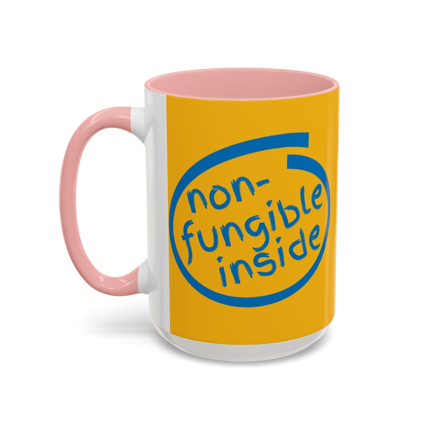 Non-Fungible Inside Yellow Accent Mug by cypherpunkgear.com