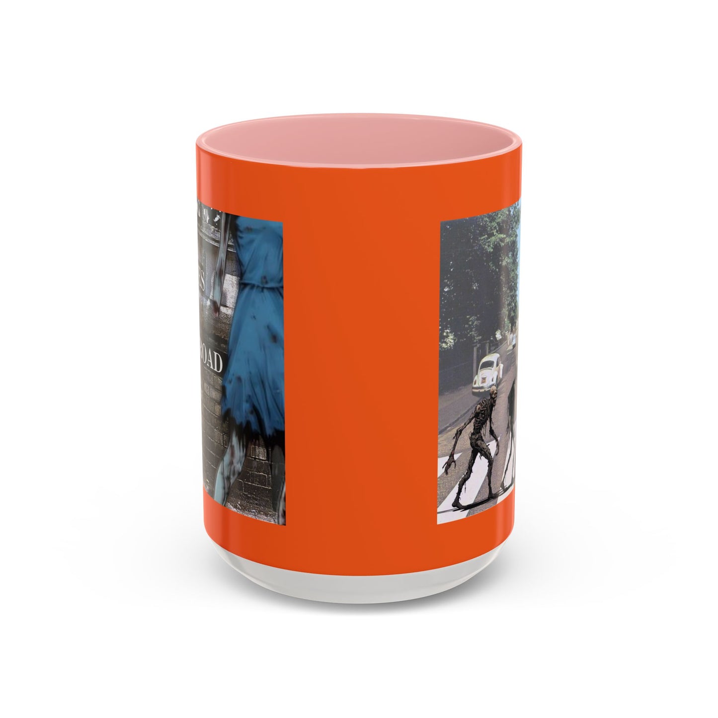 2-sided, Scabby Road Orange Accent Mug by CreepyCrafts.boo