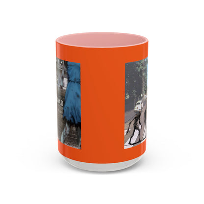 2-sided, Scabby Road Orange Accent Mug by CreepyCrafts.boo