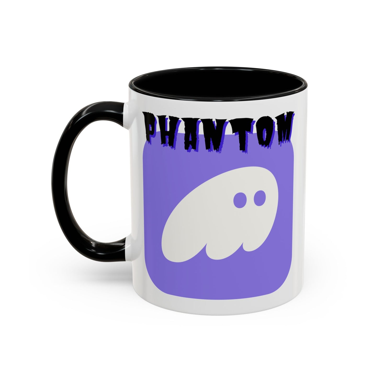 Phantom Hot Wallet White Accent Mug by cypherpunkgear.com