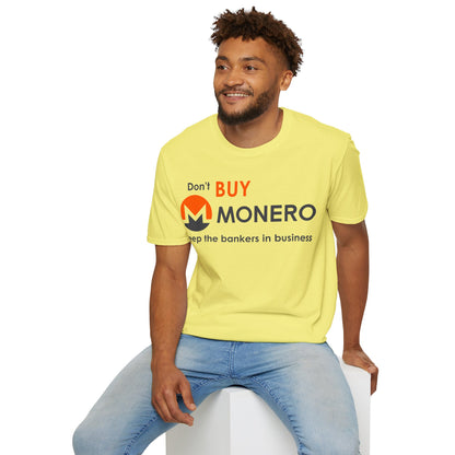 Don't buy Monero (XMR) Unisex T-Shirt by cypherpunkgear