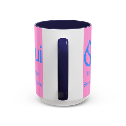 SUI Pink Accent Mug by cypherpunkgear.com