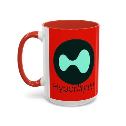 Hyperliquid Black font Red Accent Mug by cypherpunkgear.com