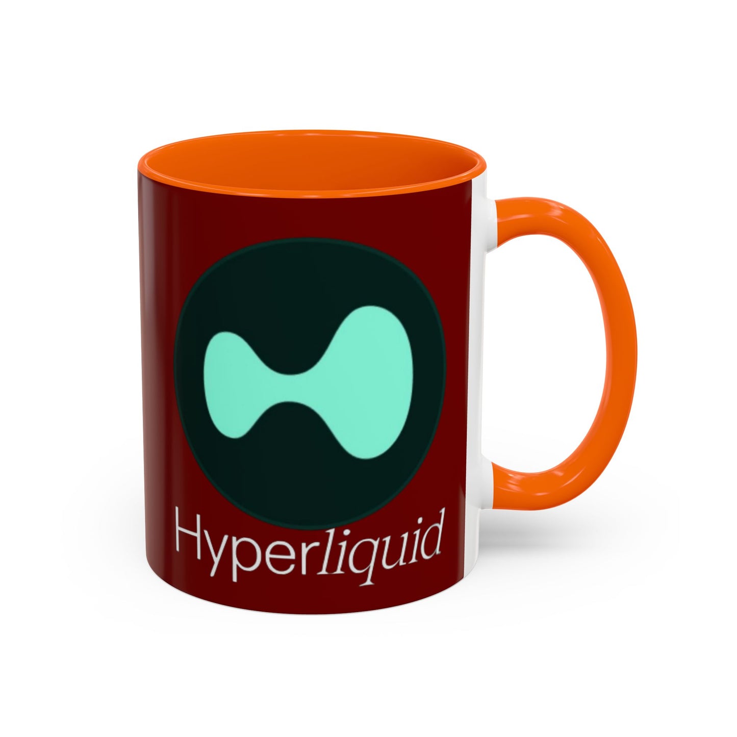 Hyperliquid White font Red Accent Mug by cypherpunkgear.com