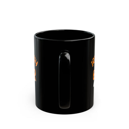 Irish Whiskey makes it better Orange font Black Mug by cypherpunkgear.com