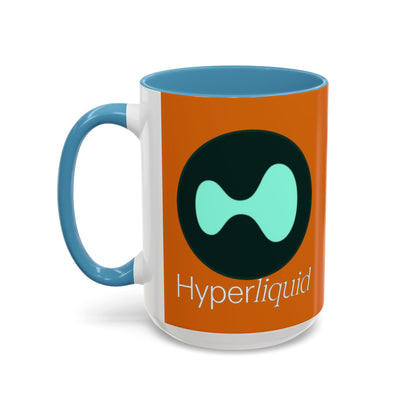 Hyperliquid White font Orange Accent Mug by cypherpunkgear.com