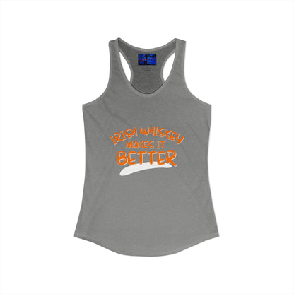 ¡El whisky irlandés lo mejora con cypherpunkgear! Camiseta sin mangas ideal con espalda cruzada para mujer