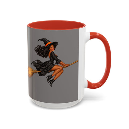 Velvet Vex Grey Accent Mug by CreepyCrafts.boo