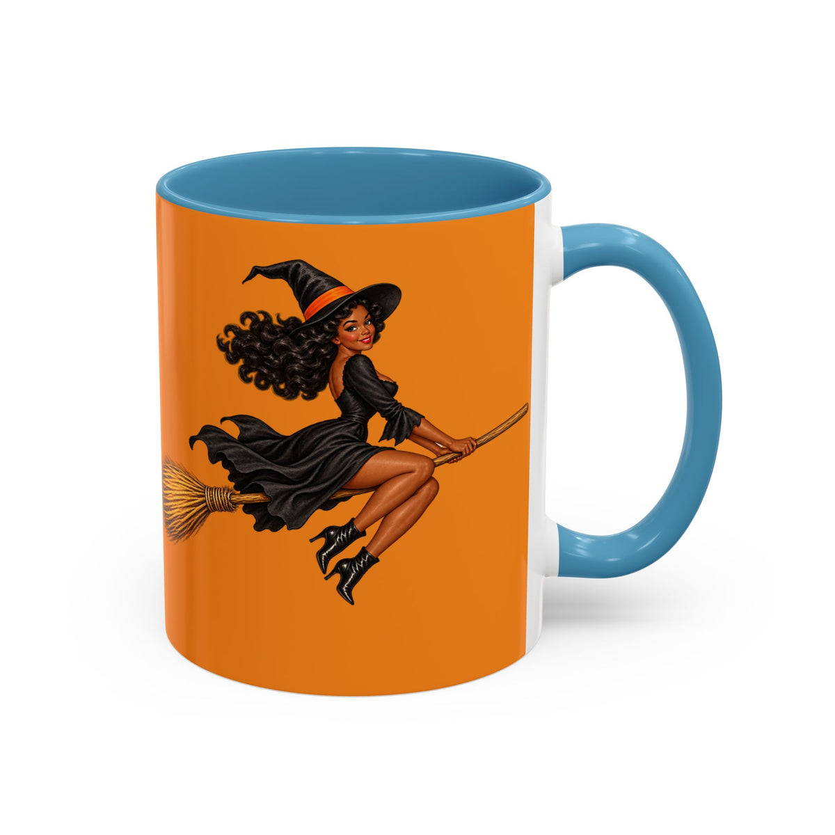 Velvet Vex Orange Accent Mug by CreepyCrafts.boo