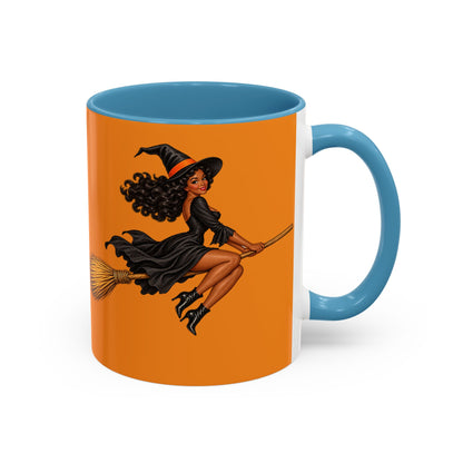 Velvet Vex Orange Accent Mug by CreepyCrafts.boo