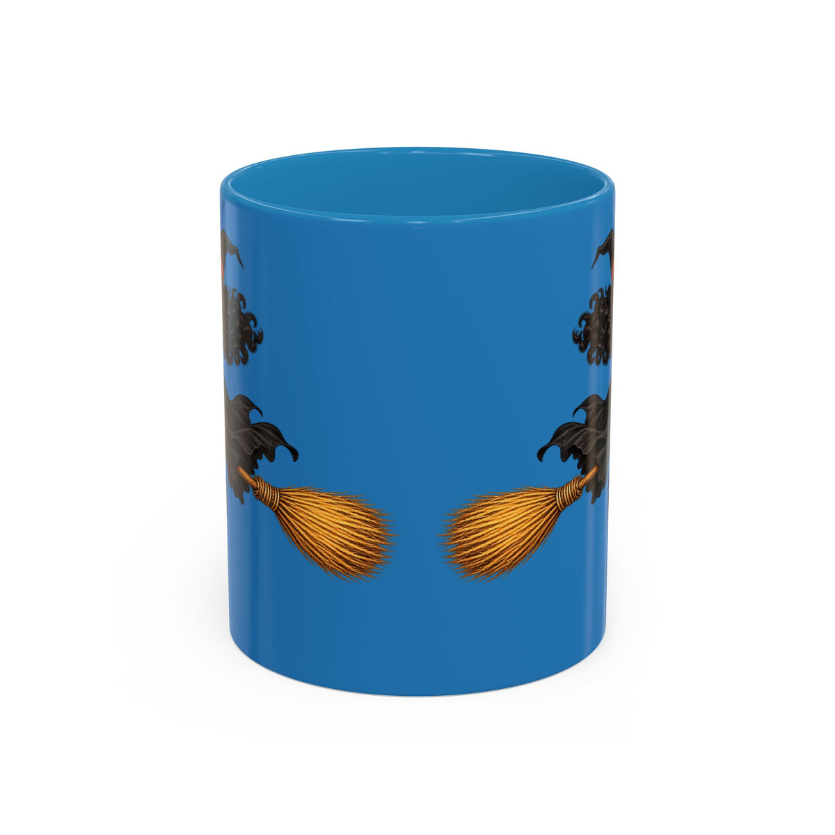 Velvet Vex Blue Accent Mug by CreepyCrafts.boo