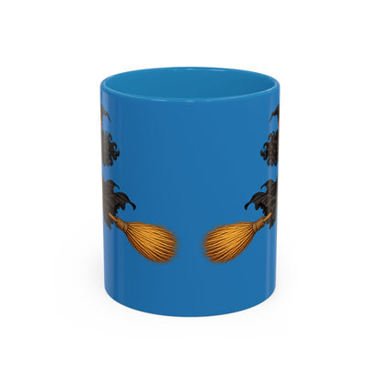 Velvet Vex Blue Accent Mug by CreepyCrafts.boo