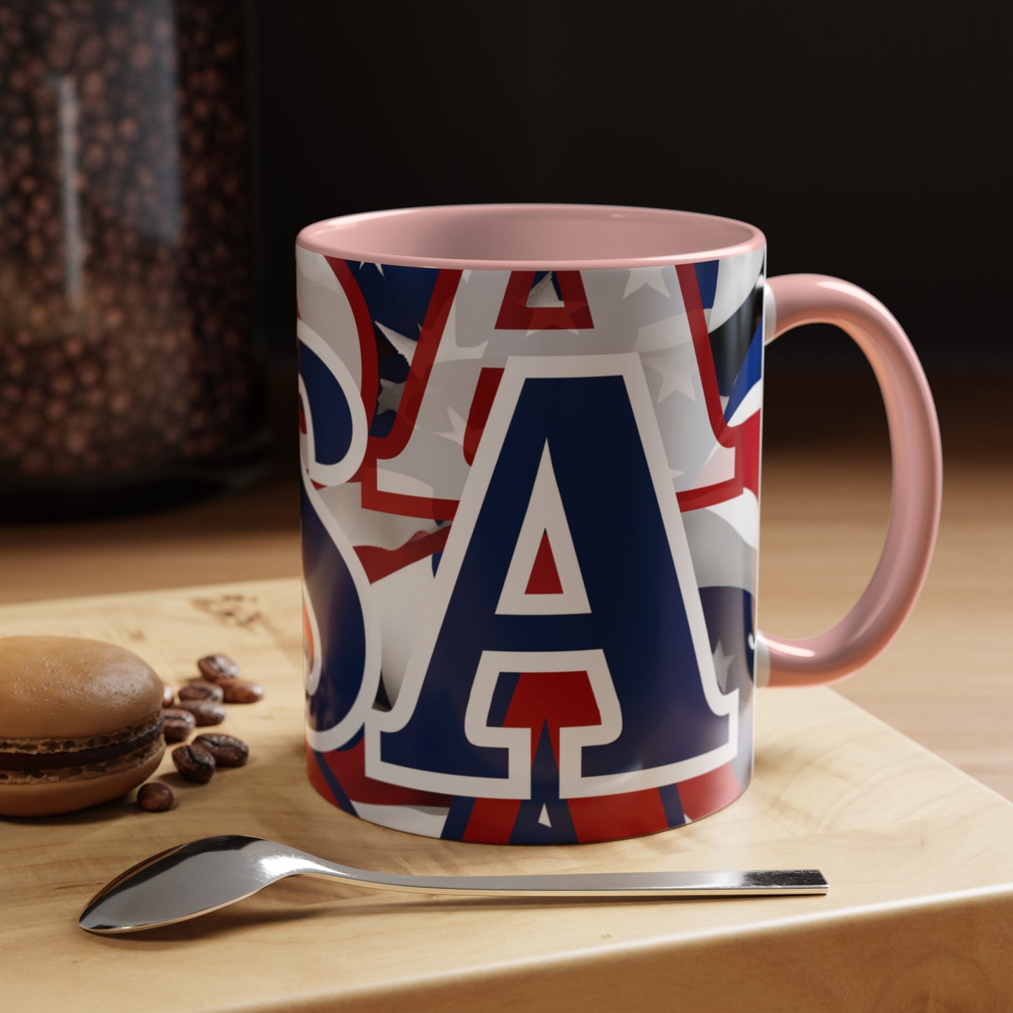 USA! USA! USA BLfont Patriot Accent Mug by cypherpunkgear