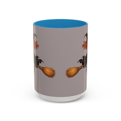 Hazel Hex Grey Accent Mug by CreepyCrafts.boo