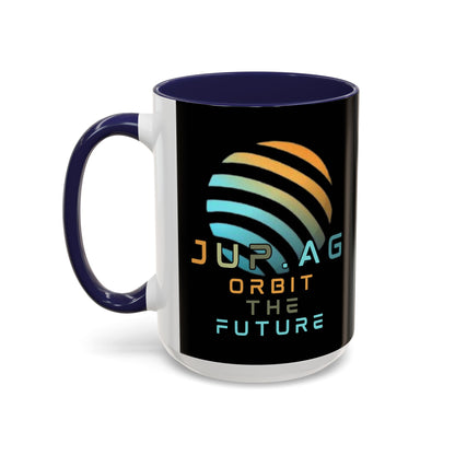 Jupiter (JUP) Orbit the Future Black Accent Mug by cypherpunkgear.com
