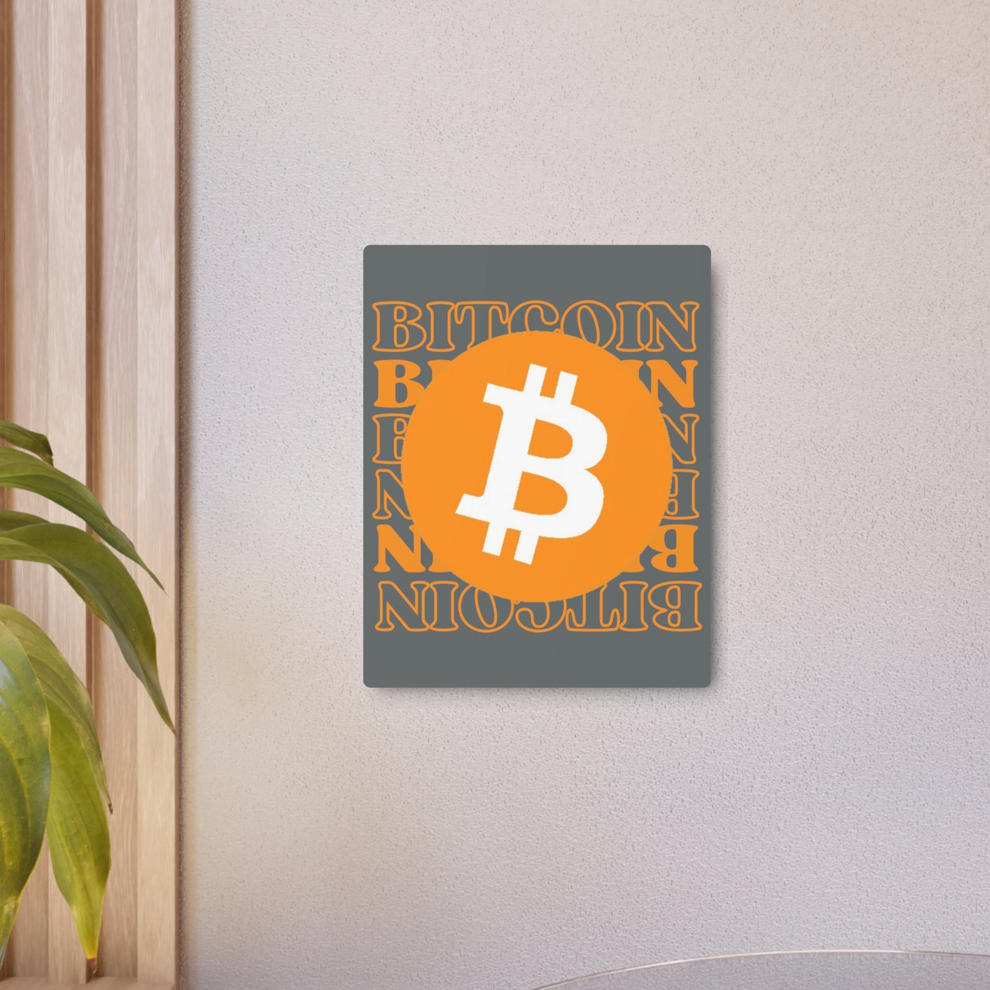 Bitcoin Bitcoin Bitcoin (BTC) Metal Art Sign by cypherpunkgear