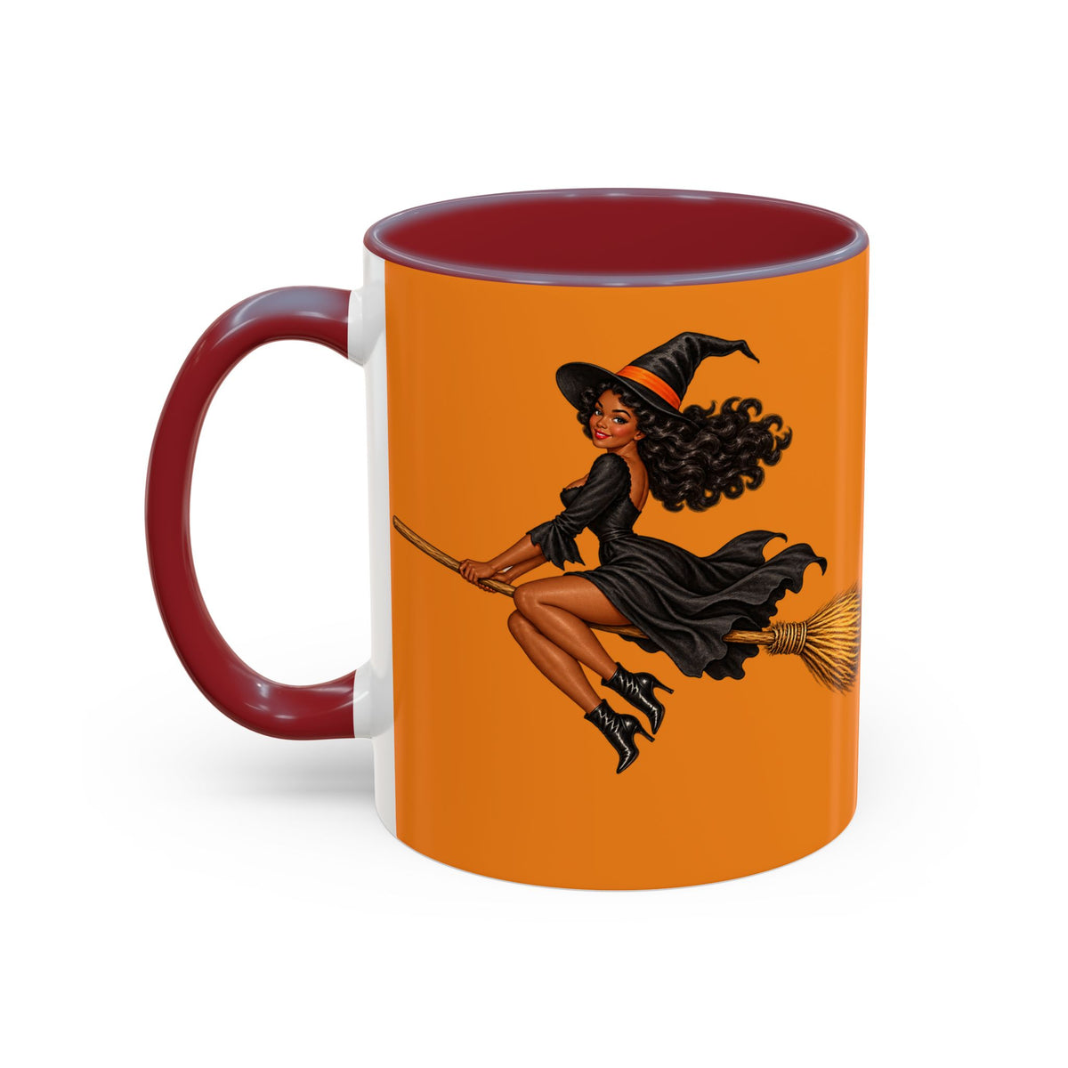 Velvet Vex Orange Accent Mug by CreepyCrafts.boo