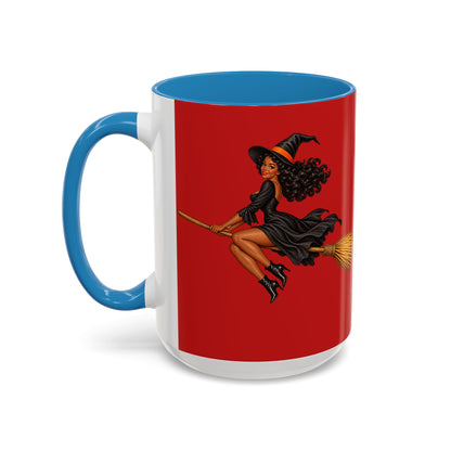 Velvet Vex Red Accent Mug by CreepyCrafts.boo