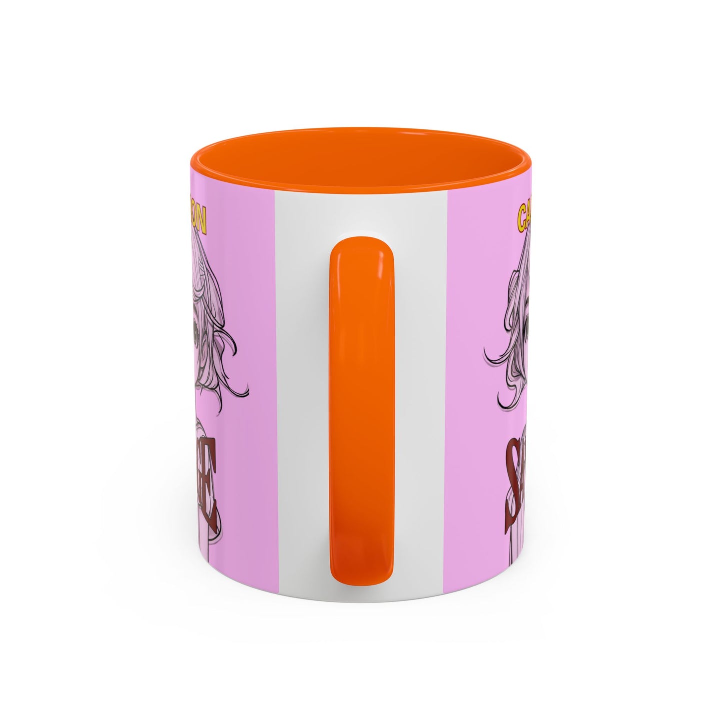 Caution, Savage Pink Accent Mug by cypherpunkgear.com