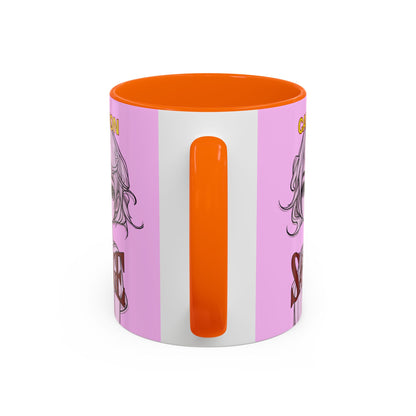 Caution, Savage Pink Accent Mug by cypherpunkgear.com