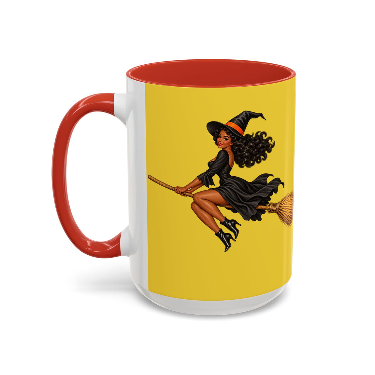 Velvet Vex Yellow Accent Mug by CreepyCrafts.boo