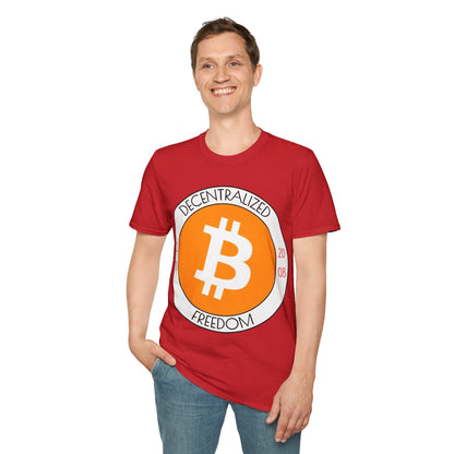 Bitcoin Decentralized Freedom LTcolors Unisex T-Shirt by cypherpunkgear