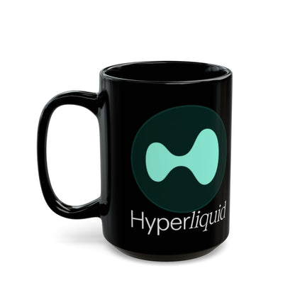 Hyperliquid White font Black Mug by cypherpunkgear.com