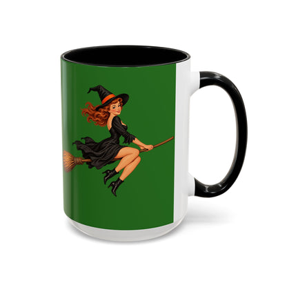 Hazel Hex Green Accent Mug by CreepyCrafts.boo