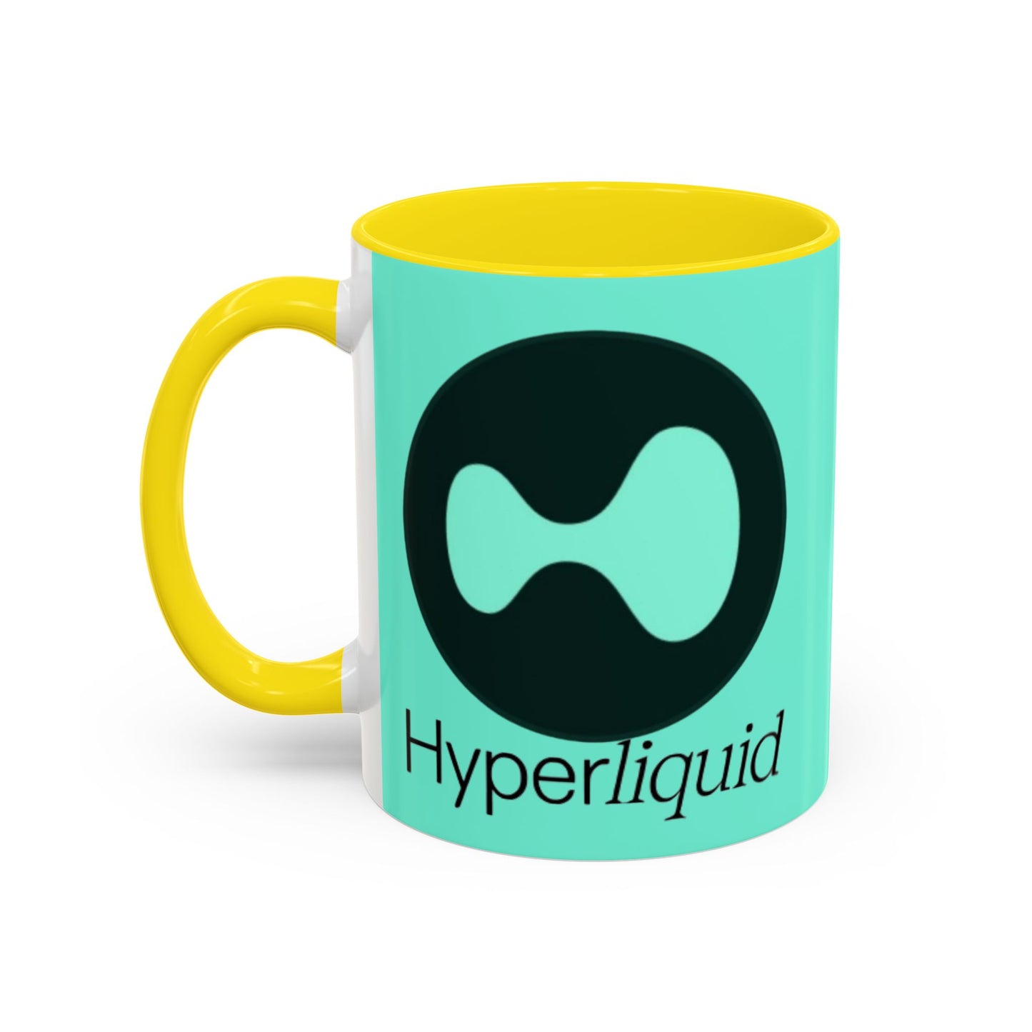 Hyperliquid Black font Light Hyperliquid Accent Mug by cypherpunkgear.com