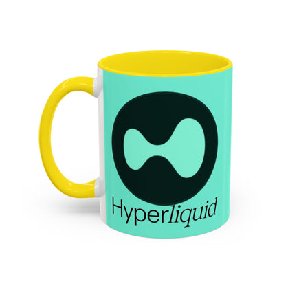 Hyperliquid Black font Light Hyperliquid Accent Mug by cypherpunkgear.com