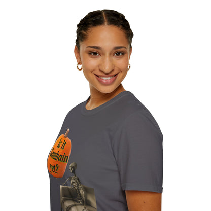 Is it Samhain yet? Skeleton's Pumpkin Dark colors Unisex T-Shirt by CreepyCrafts.boo