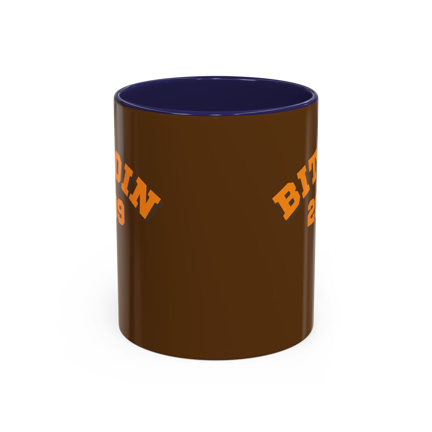 Bitcoin 2009 Brown Accent Mug by cypherpunkgear.com