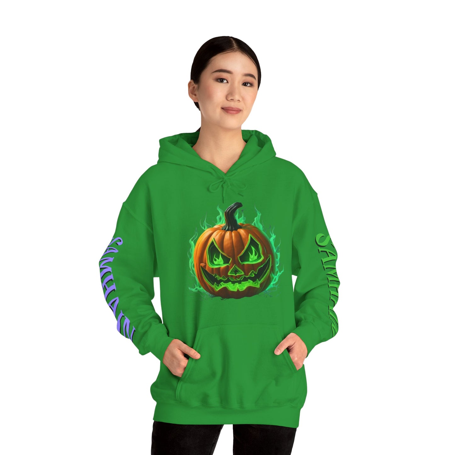 Blessed Samhain Green Jack Hoodie Unisex Hooded Sweatshirt by CreepyCrafts.boo