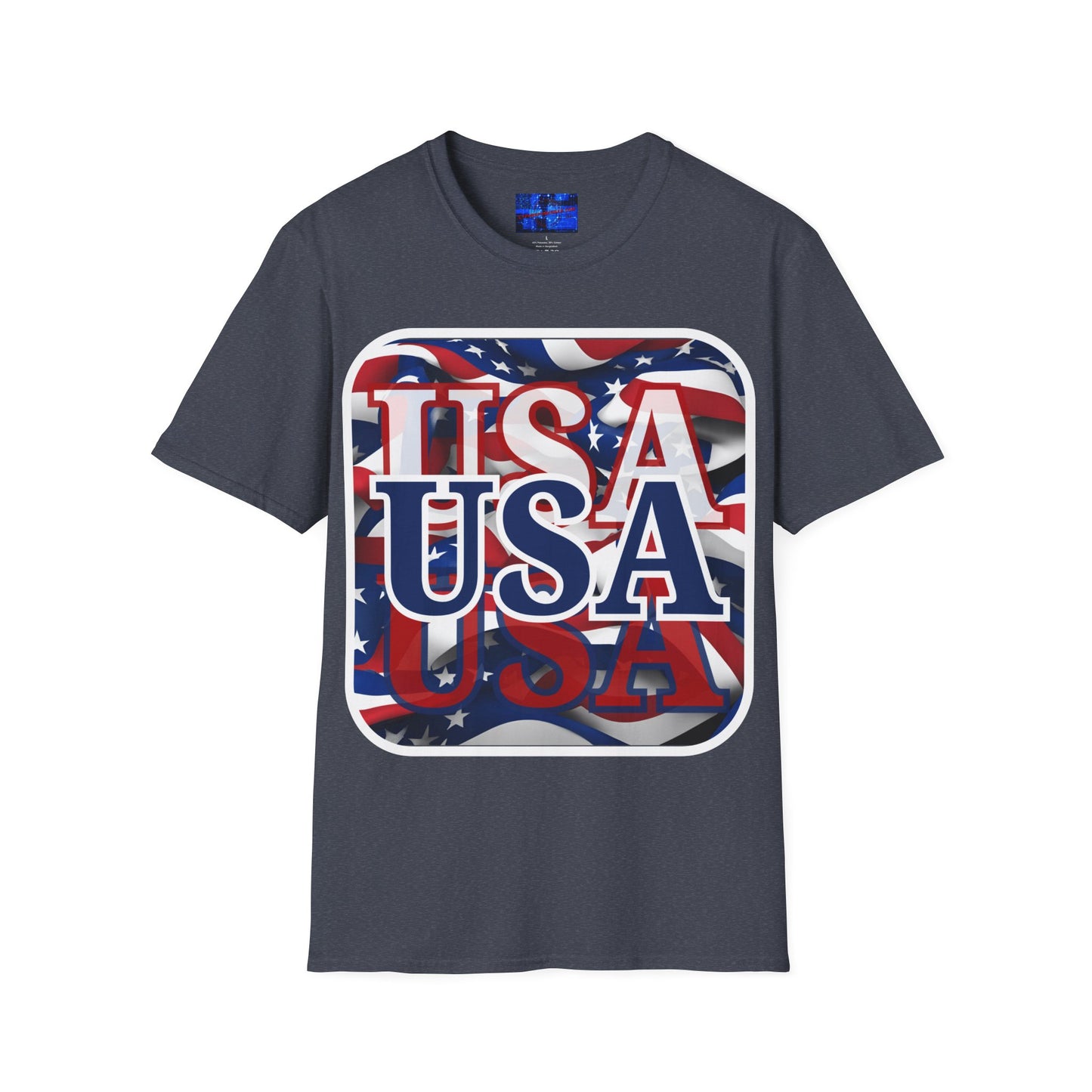 Red White and BLUE USA Patriot Dark colors Unisex T-Shirt by cypherpunkgear.com