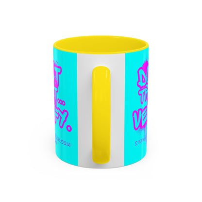 Don't Trust...Verify. Cyan Accent Mug by cypherpunkgear.com