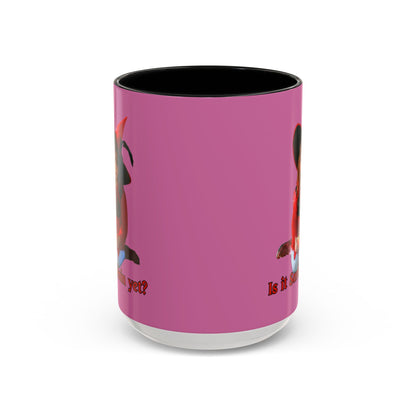 Is it Samhain yet? Pink Accent Mug by CreepyCrafts.boo