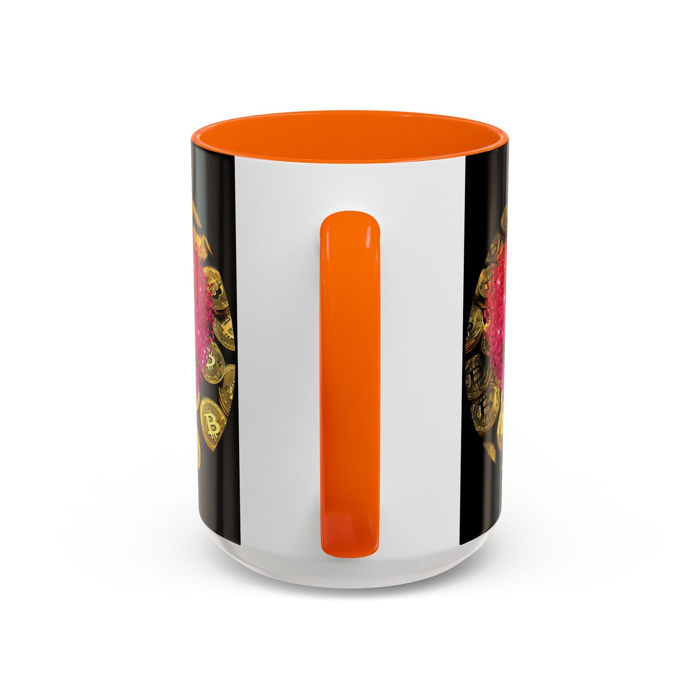 Bitcoin is My Valentine Black Accent Mug by cypherpunkgear.com