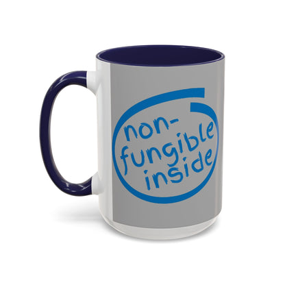 Non-Fungible Inside Grey Accent Mug by cypherpunkgear.com