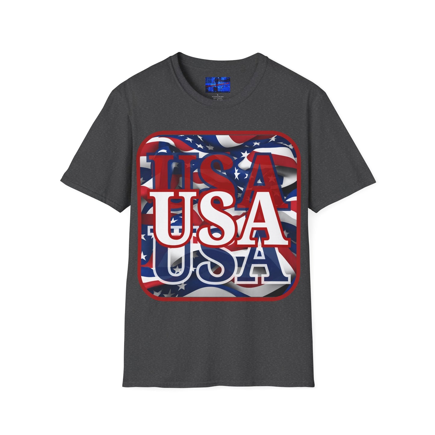 Red WHITE and Blue USA Patriot Dark colors Unisex T-Shirt by cypherpunkgear.com