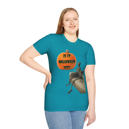 Is it Halloween yet? Skeleton's Pumpkin Dark colors Unisex T-Shirt by CreepyCrafts.boo