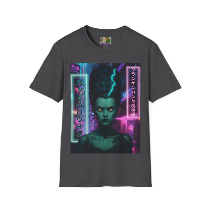 Bride of Frankenpunk Dark colors Unisex T-Shirt by CreepyCrafts.boo