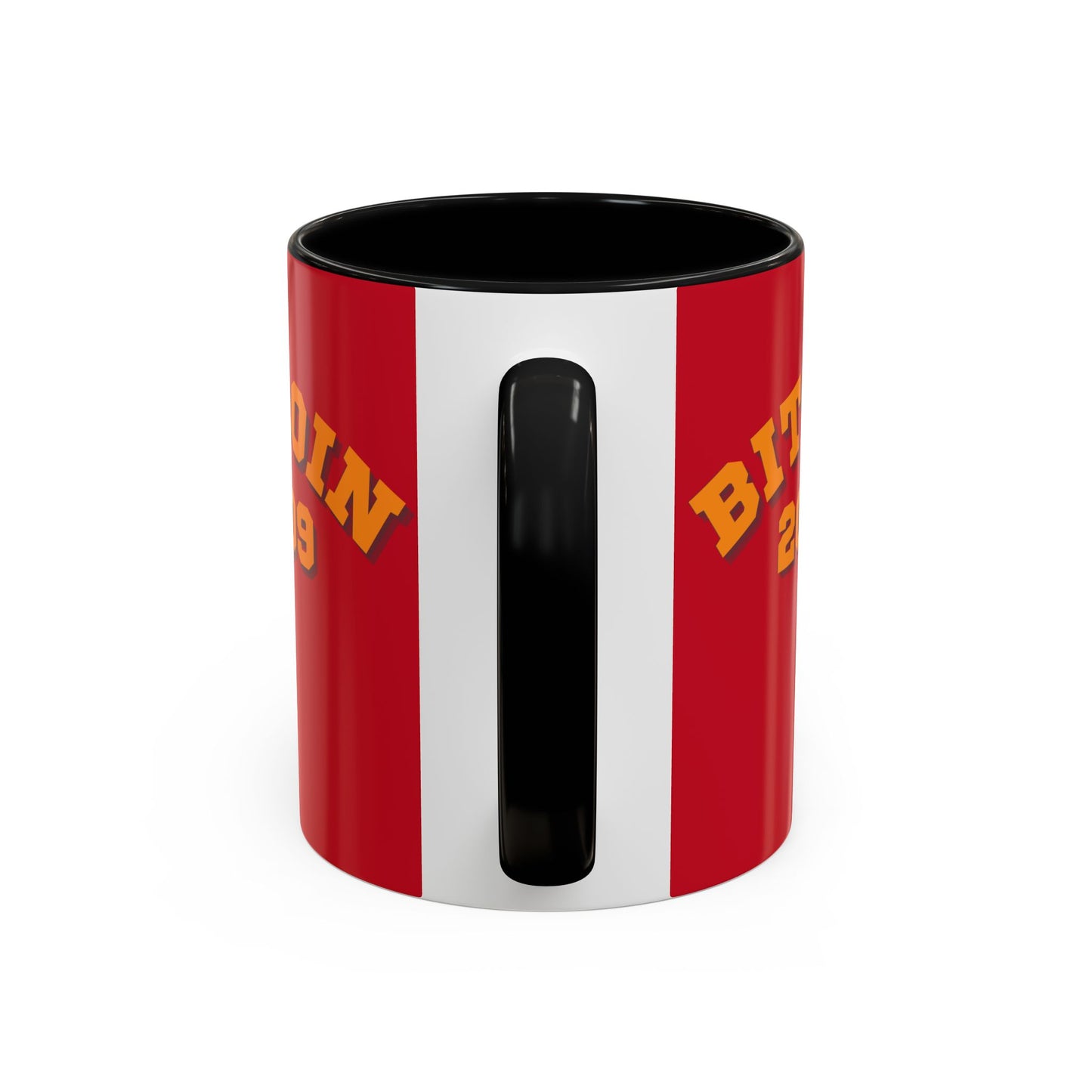 Bitcoin 2009 Red Accent Mug by cypherpunkgear.com