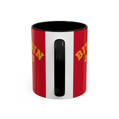 Bitcoin 2009 Red Accent Mug by cypherpunkgear.com
