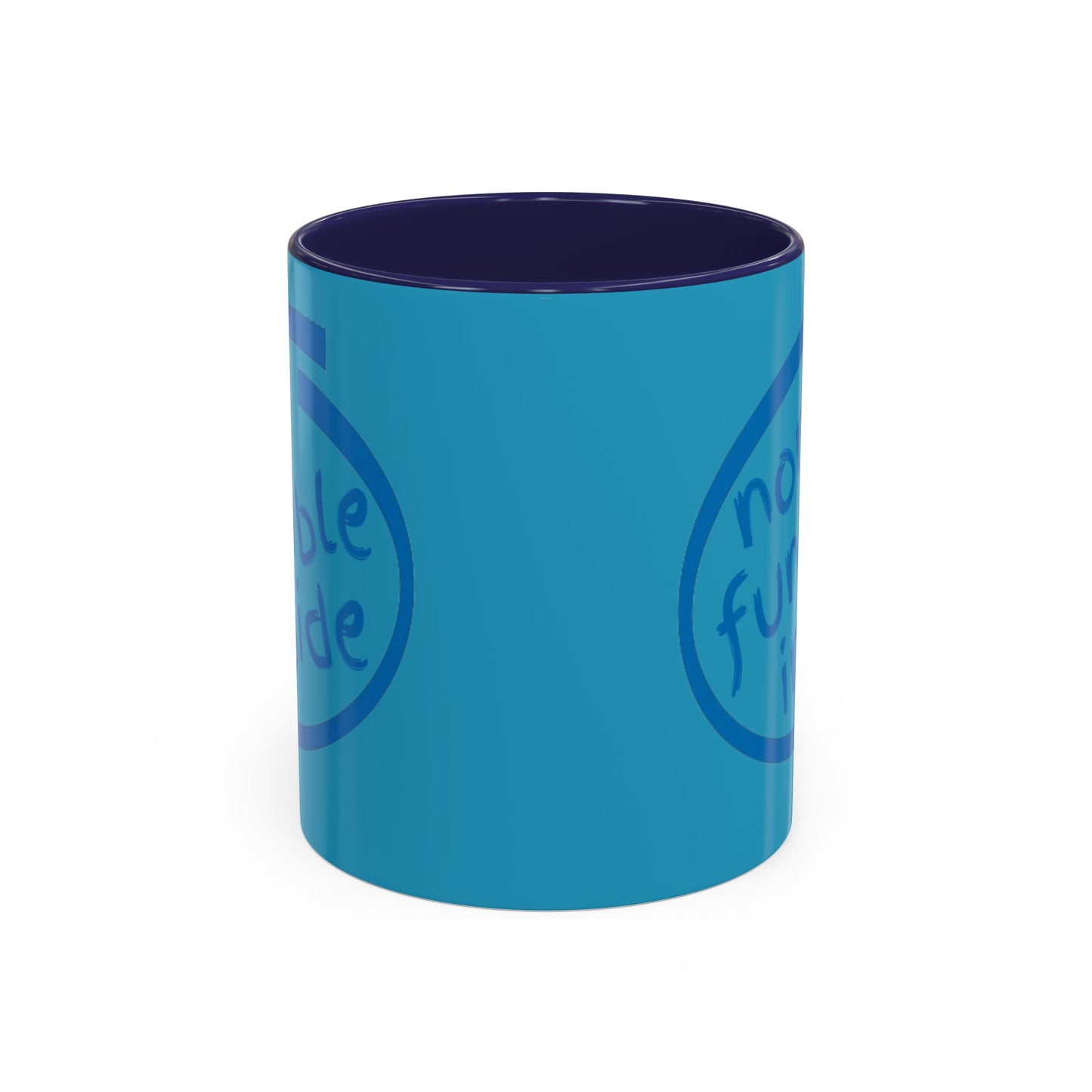 Non-Fungible Inside Turquoise Accent Mug by cypherpunkgear.com