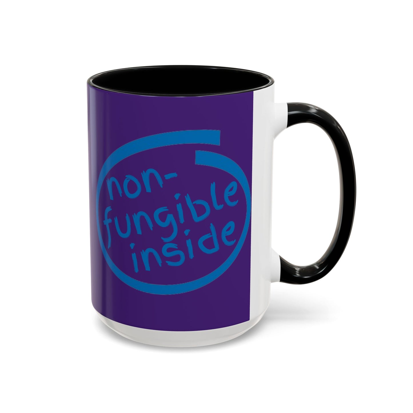 Non-Fungible Inside Purple Accent Mug by cypherpunkgear.com