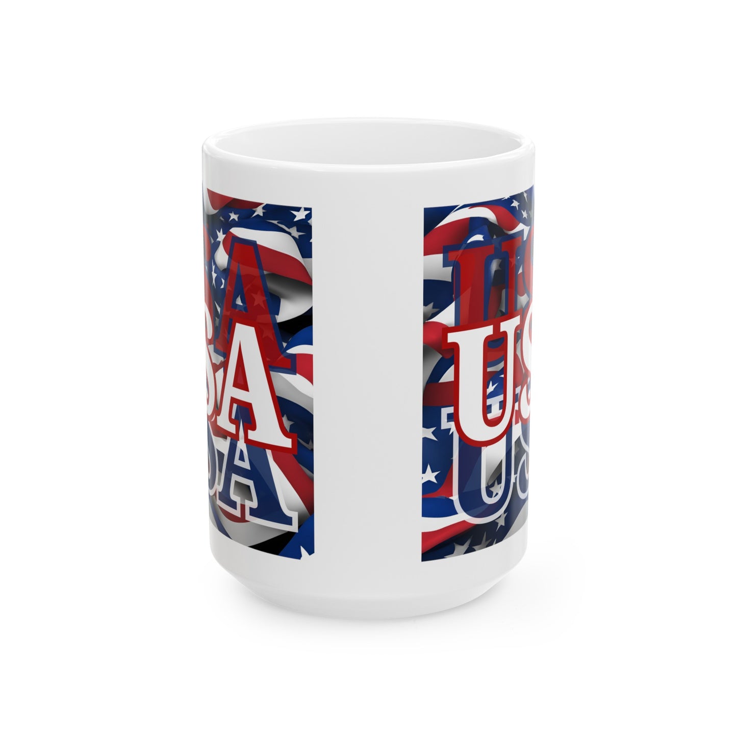 USA WHfont Center Patriot White Mug by cypherpunkgear