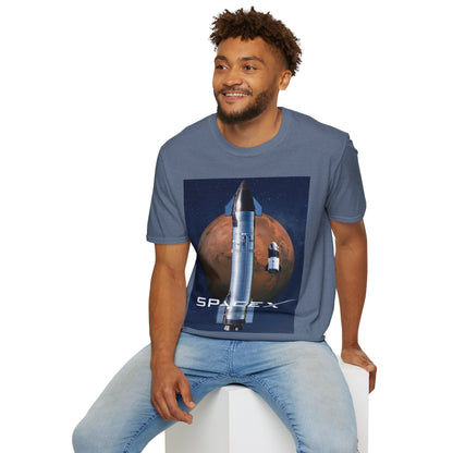 SpaceX Mars Unisex T-Shirt by cypherpunkgear.com