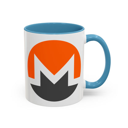 Monero (XMR) White Accent Mug by cypherpunkgear.com